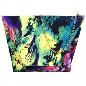 Oversized Neon Clutch W/ Detachable Straps